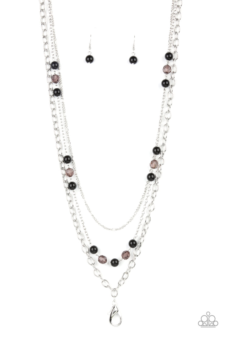 Paparazzi Accessories GLEAM Work - Black Necklace Set