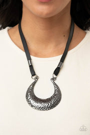 Paparazzi Accessories Majorly Moonstruck - Black Necklace Set