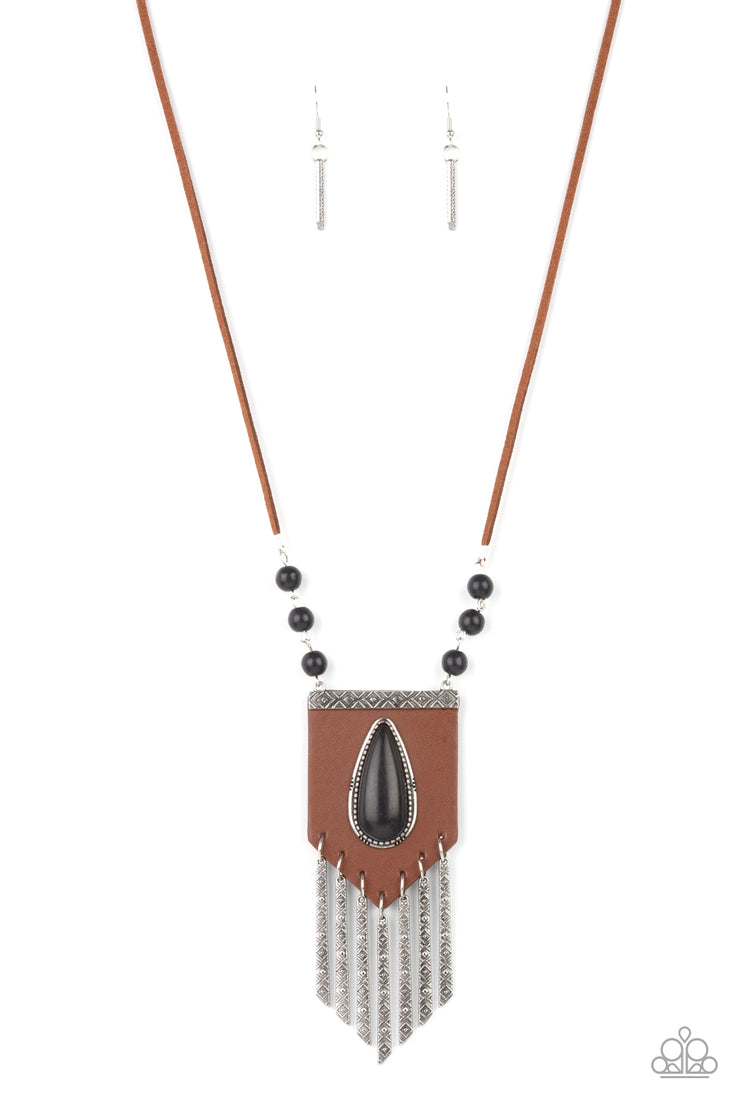 Paparazzi Accessories Enchantingly Tribal - Black Necklace Set