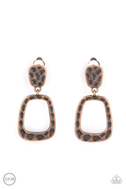 Paparazzi Accessories Playfully Primitive - Copper Earrings
