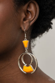 Paparazzi Accessories Deco Dancing - Orange Earrings