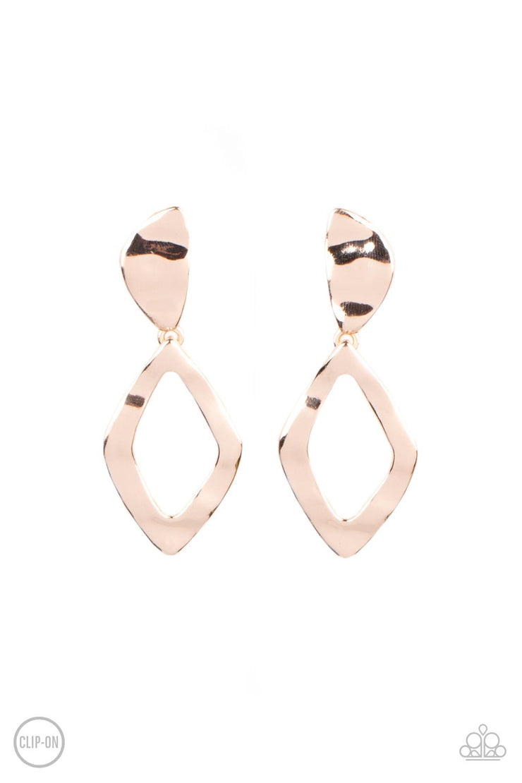 Paparazzi Accessories Industrial Gallery - Rose Gold Earrings