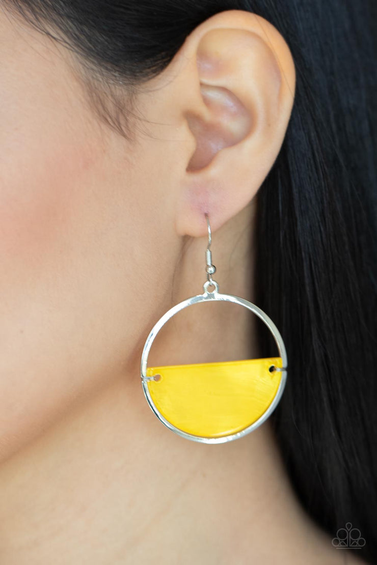 Paparazzi Accessories Seashore Vibes - Yellow Earrings