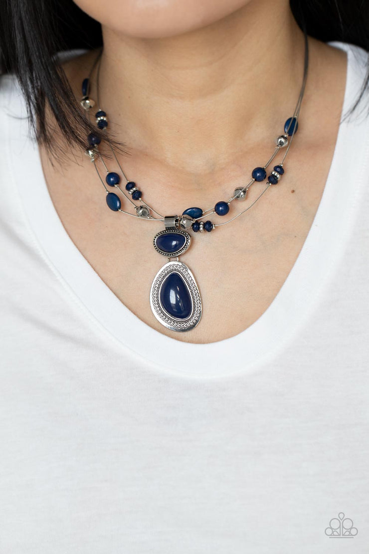 Paparazzi Accessories Discovering New Destinations - Blue Necklace Set