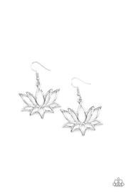 Paparazzi Accessories Lotus Ponds - Silver Earrings