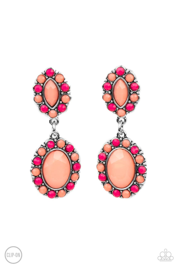 Paparazzi Accessories Positively Pampered - Orange Earrings