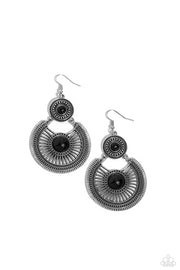 Paparazzi Accessories A Wild Bunch - Black Earrings