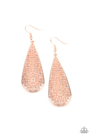 Paparazzi Accessories Posy Pasture - Rose Gold Earrings