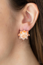 Paparazzi Accessories Water Lily Love - Rose Gold Earrings