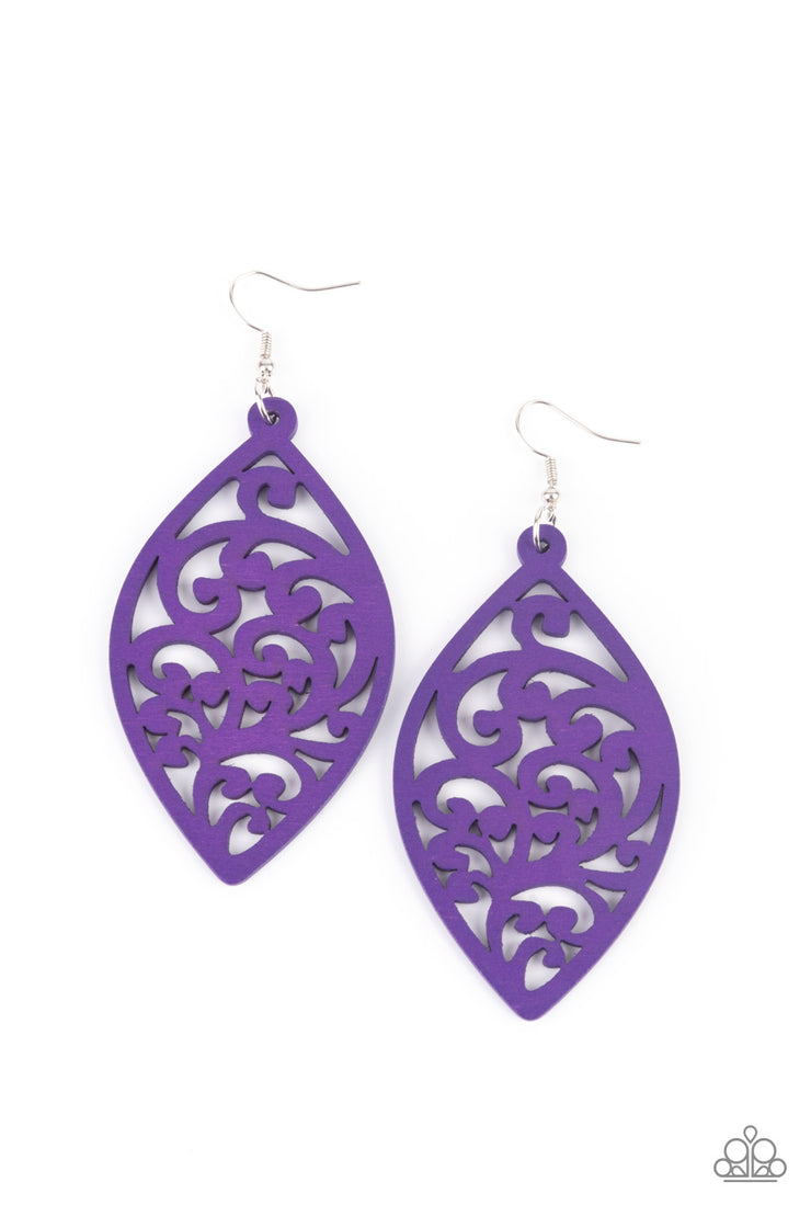 Paparazzi Accessories Coral Garden - Purple Earrings