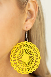 Paparazzi Accessories Island Sun - Yellow Earrings