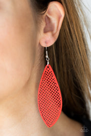 Paparazzi Accessories Surf Scene - Red Earrings