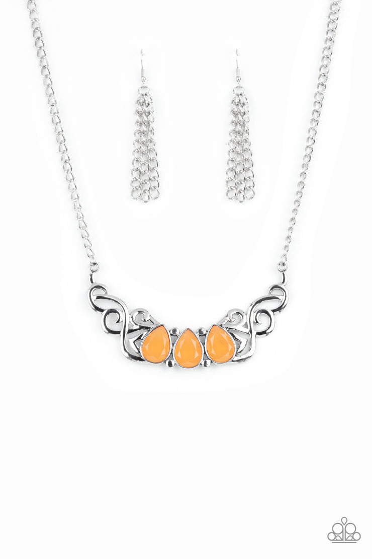 Paparazzi Accessories Heavenly Happenstance - Orange Necklace Set