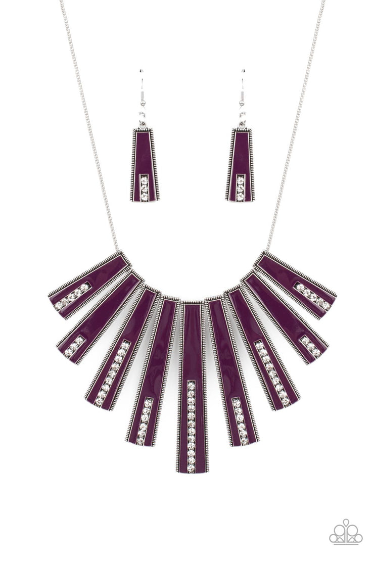 Paparazzi Accessories FAN-tastically Deco - Purple Necklace Set