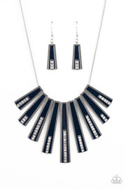 Paparazzi Accessories FAN-tastically Deco - Blue Necklace Set