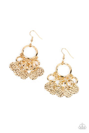 Paparazzi Accessories Partners in CHIME - Gold Earrings
