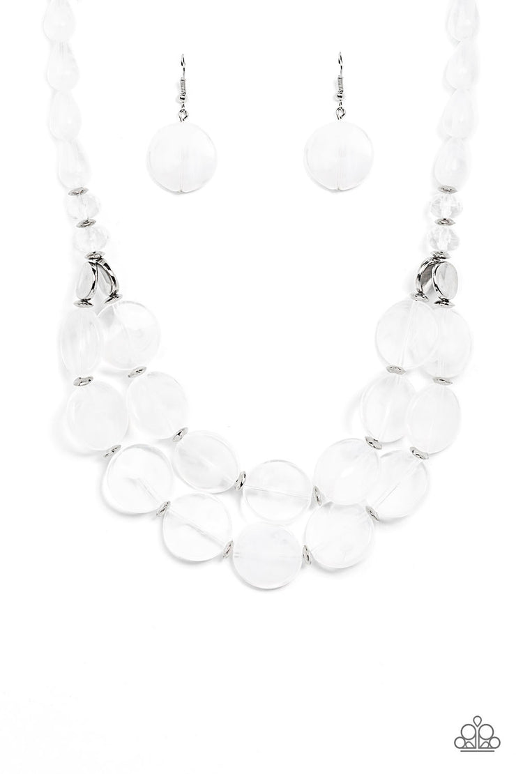 Paparazzi Accessories Beach Day Demure - White Necklace Set