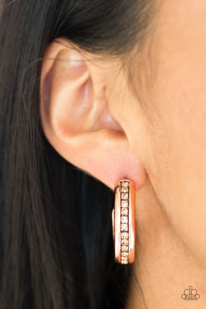 Paparazzi Accessories 5th Avenue Fashionista Copper Hoop Earrings