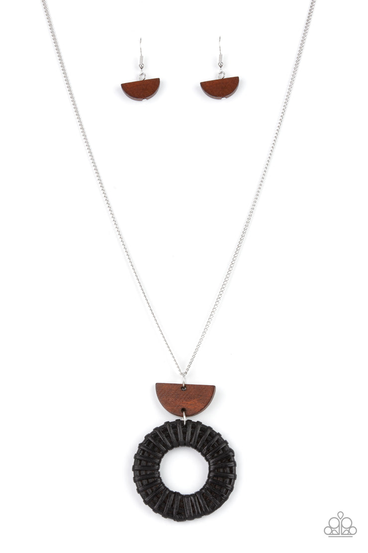 Paparazzi Accessories Homespun Stylist - Black Necklace Set