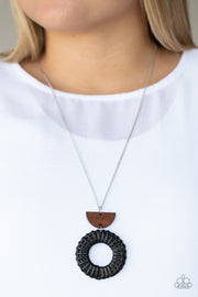 Paparazzi Accessories Homespun Stylist - Black Necklace Set