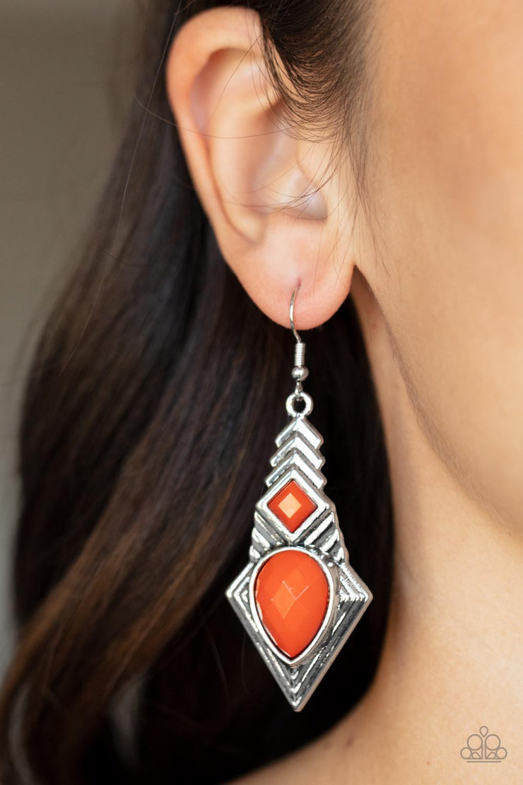 Paparazzi Accessories Stylishly Sonoran - Orange Earrings