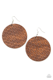 Paparazzi Accessories WEAVE Me Out Of It - Brown Earrings