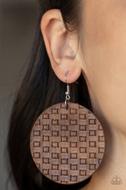 Paparazzi Accessories WEAVE Me Out Of It - Brown Earrings