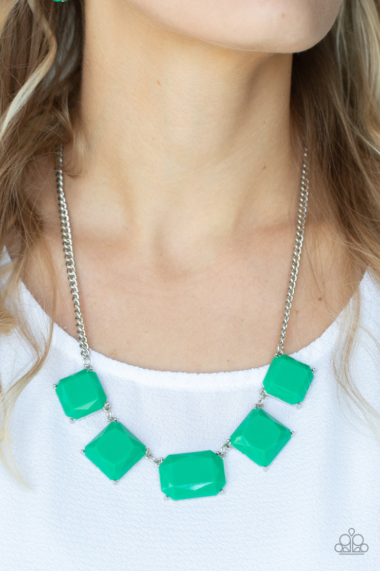 Paparazzi Accessories Instant Mood Booster - Green Necklace Set