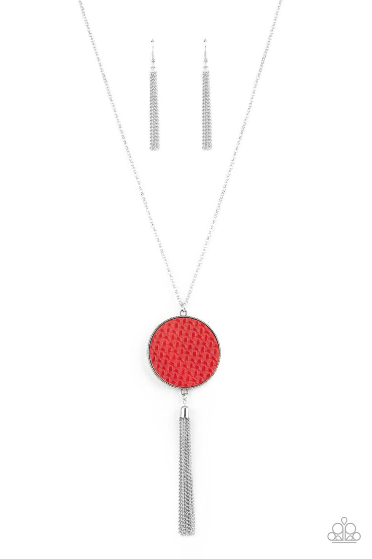 Paparazzi Accessories Wondrously Woven - Red Necklace Set