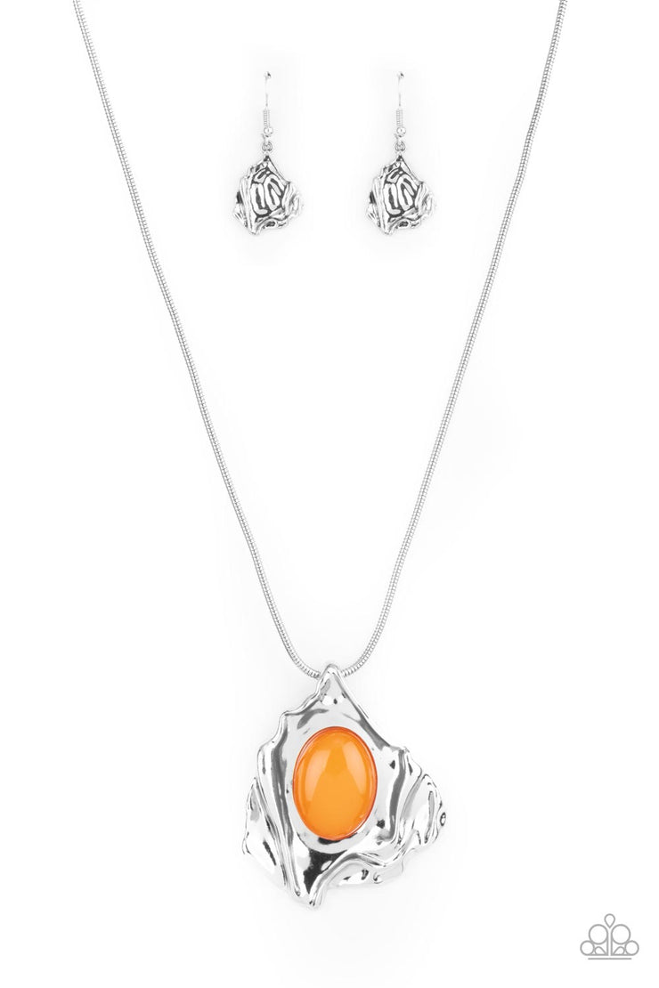 Paparazzi Accessories Amazon Amulet - Orange Necklace Set