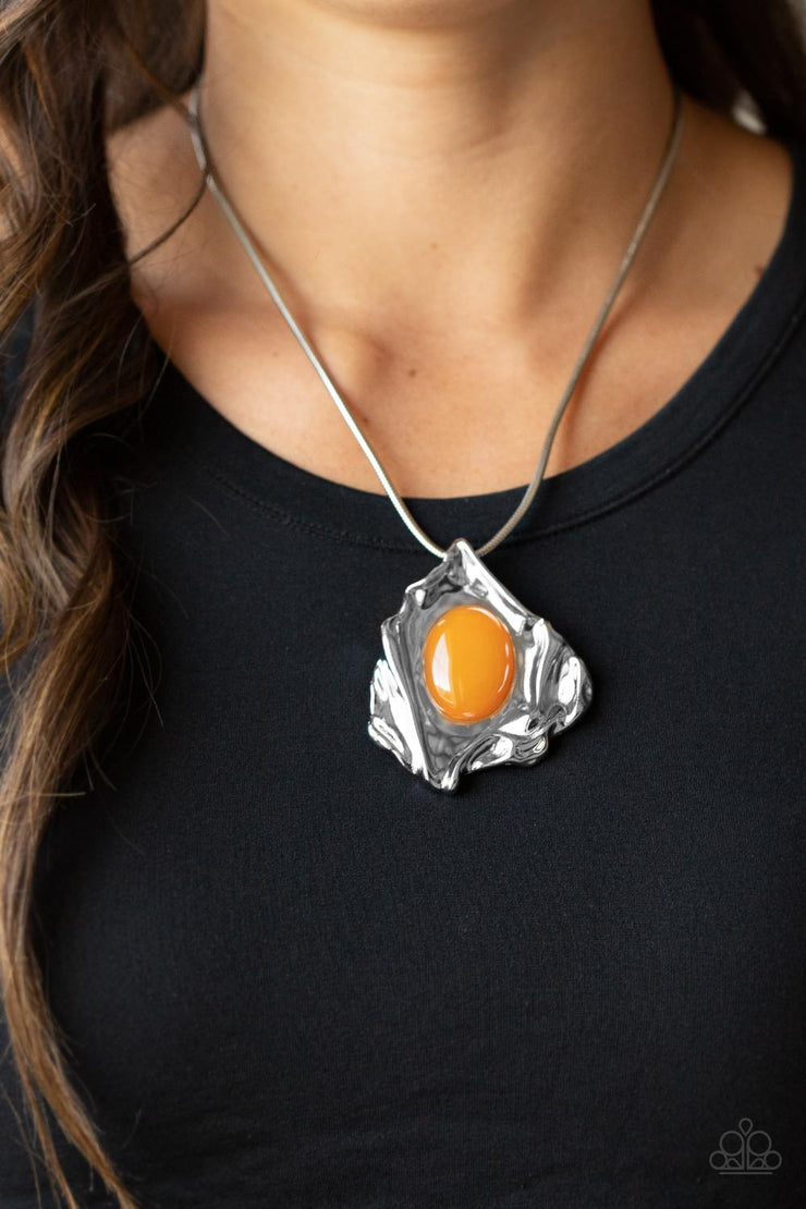 Paparazzi Accessories Amazon Amulet - Orange Necklace Set
