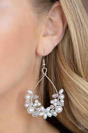 Paparazzi Accessories Marina Banquet - White Earrings