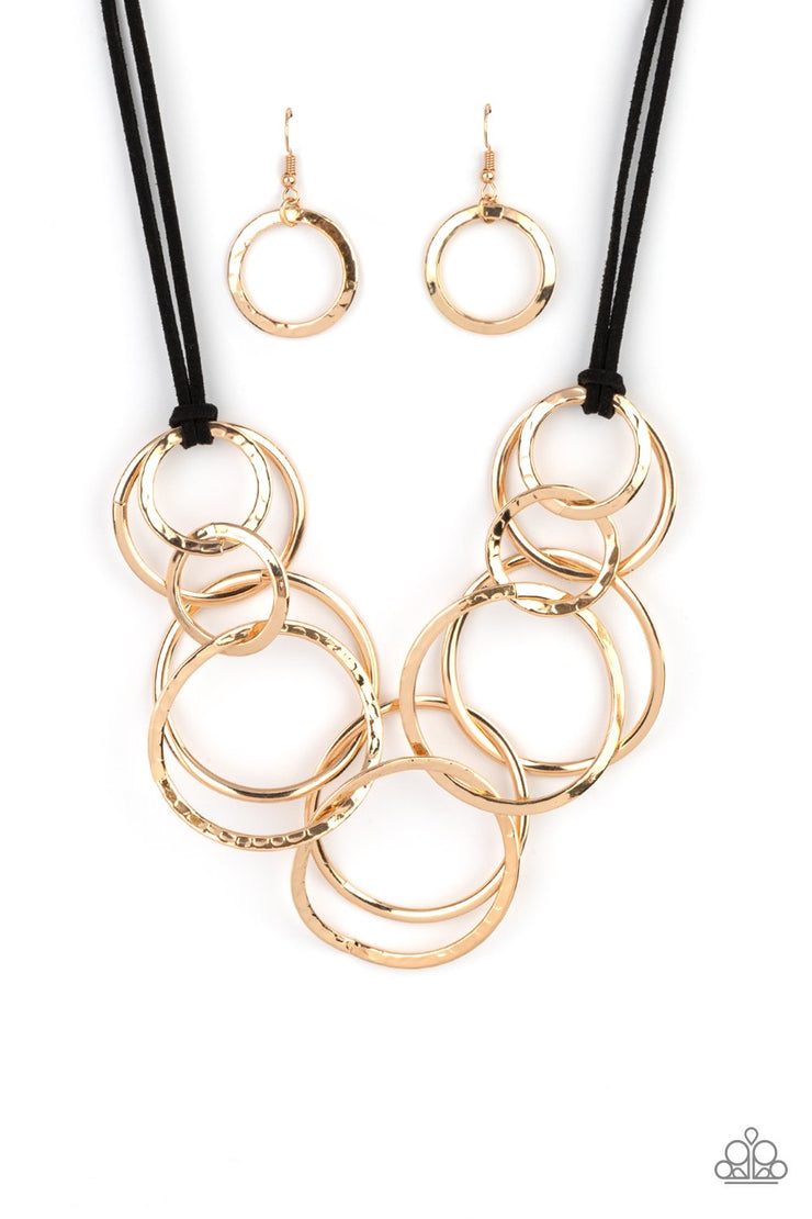 Paparazzi Accessories Spiraling Out of COUTURE - Gold Necklace Set - 2021 Convention Exclusive