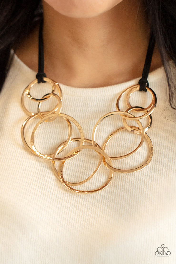 Paparazzi Accessories Spiraling Out of COUTURE - Gold Necklace Set - 2021 Convention Exclusive