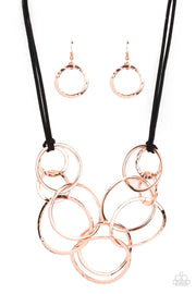 Paparazzi Accessories Spiraling Out of COUTURE - Copper Necklace Set