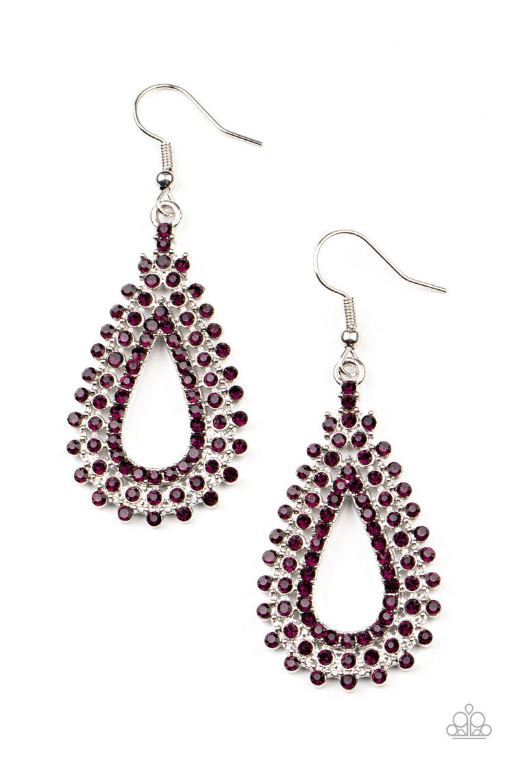 Paparazzi Accessories The Works - Purple Earrings