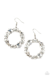 Paparazzi Accessories GLOWING in Circles - White Earrings