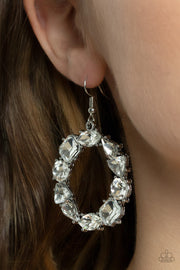 Paparazzi Accessories GLOWING in Circles - White Earrings