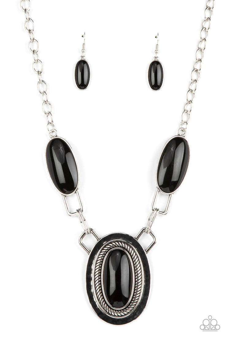 Paparazzi Accessories Count to TENACIOUS - Black Necklace Set
