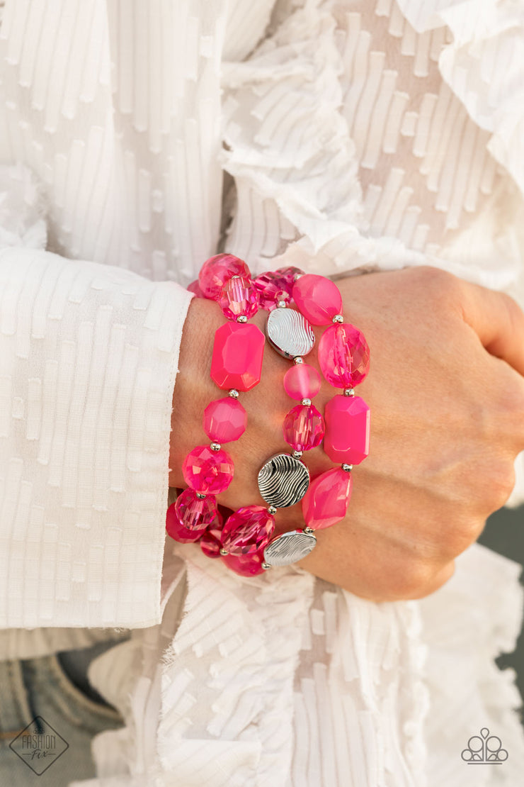 Paparazzi Accessories Oceanside Bliss - Pink Bracelet