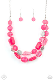 Paparazzi Accessories Oceanic Opulence - Pink Necklace Set