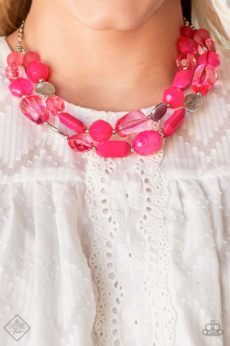 Paparazzi Accessories Oceanic Opulence - Pink Necklace Set