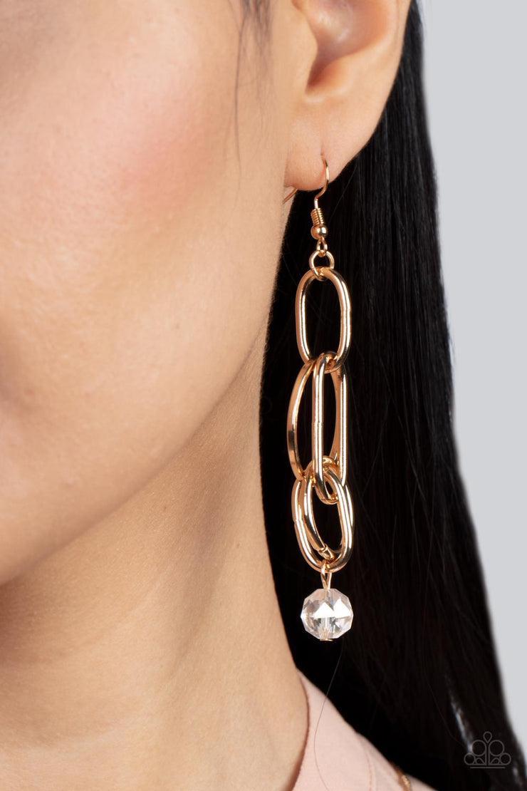 Paparazzi Accessories Park Avenue Princess - Gold Earrings