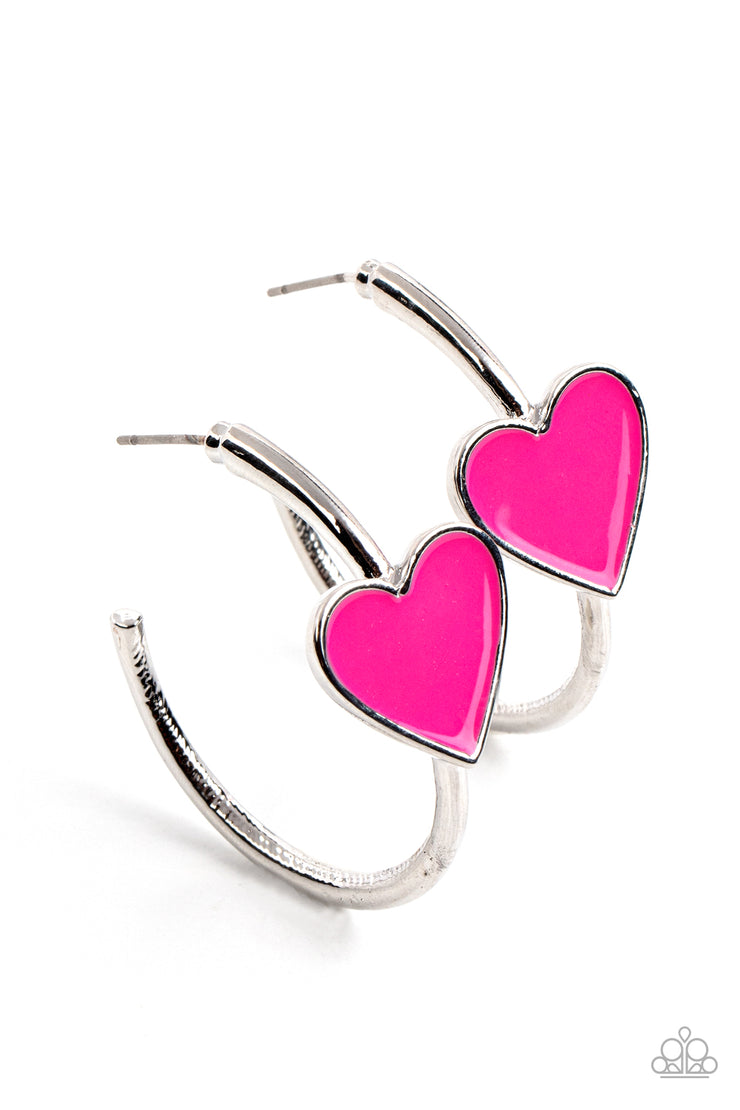 Paparazzi Accessories Kiss Up - Pink Earrings