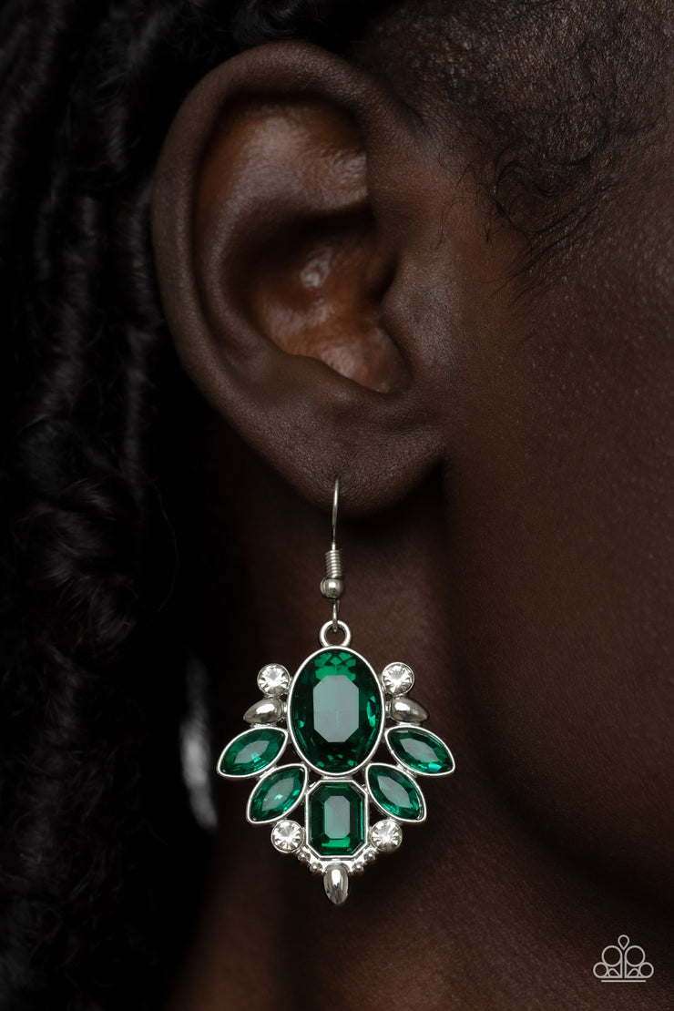 Paparazzi Accessories Glitzy Go-Getter - Green Earrings