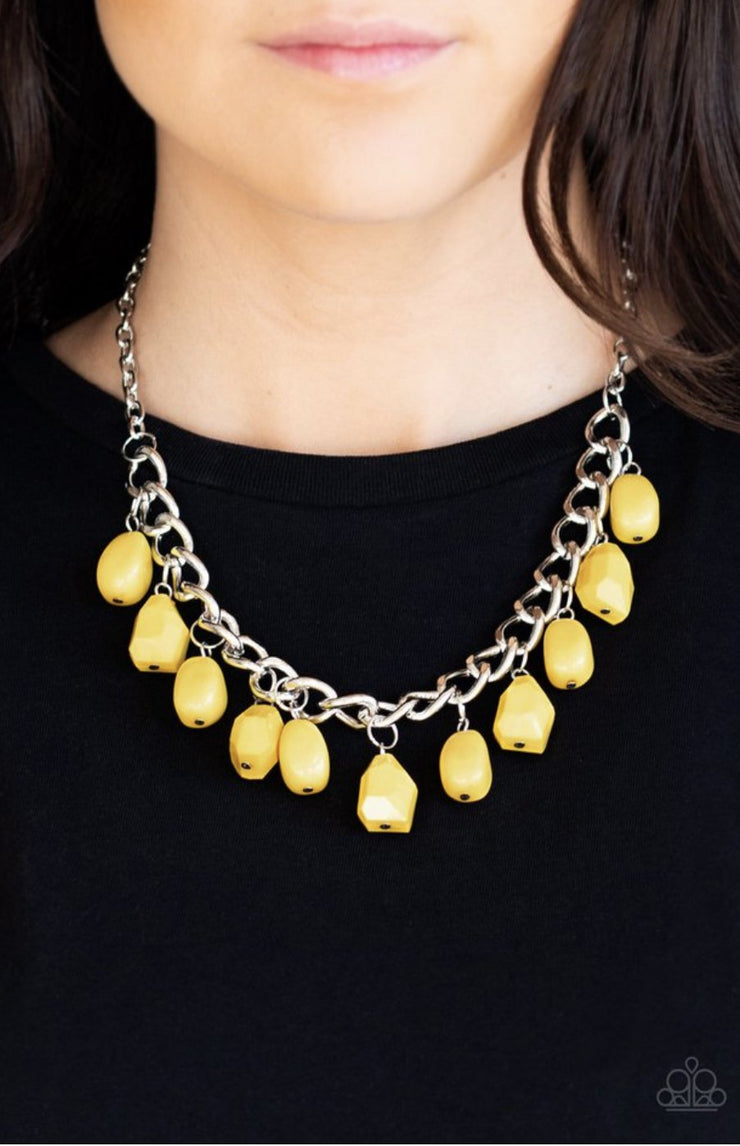 Paparazzi Accessories Take The COLOR Wheel! Yellow Necklace Set