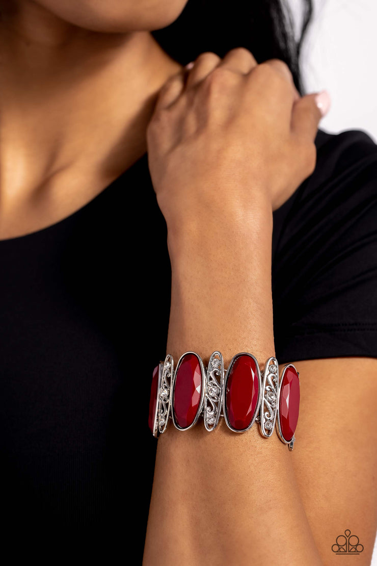 Paparazzi Accessories Saturated Sparkle - Red Bracelet