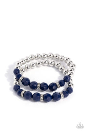 Paparazzi Accessories Two by Two Twinkle - Blue Bracelet