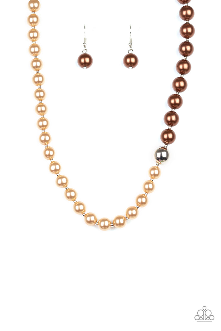 Paparazzi Accessories 5th Avenue A-Lister Brown Necklace Set