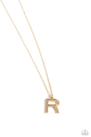 Paparazzi Accessories Leave Your Initials - Gold - R Necklace